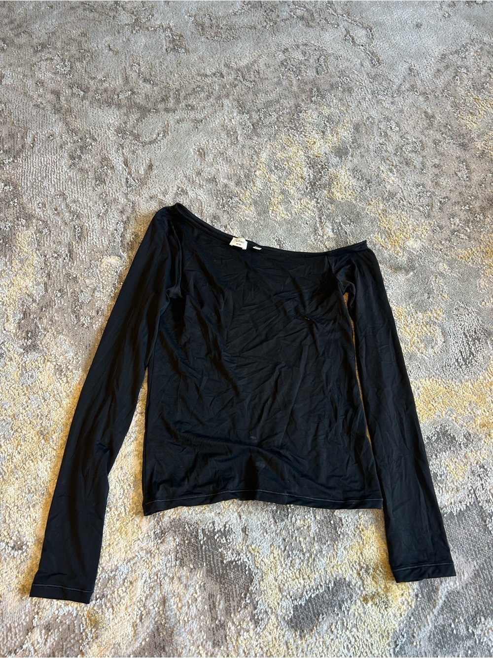 Wilfred Black Long-Sleeve Boatneck Top